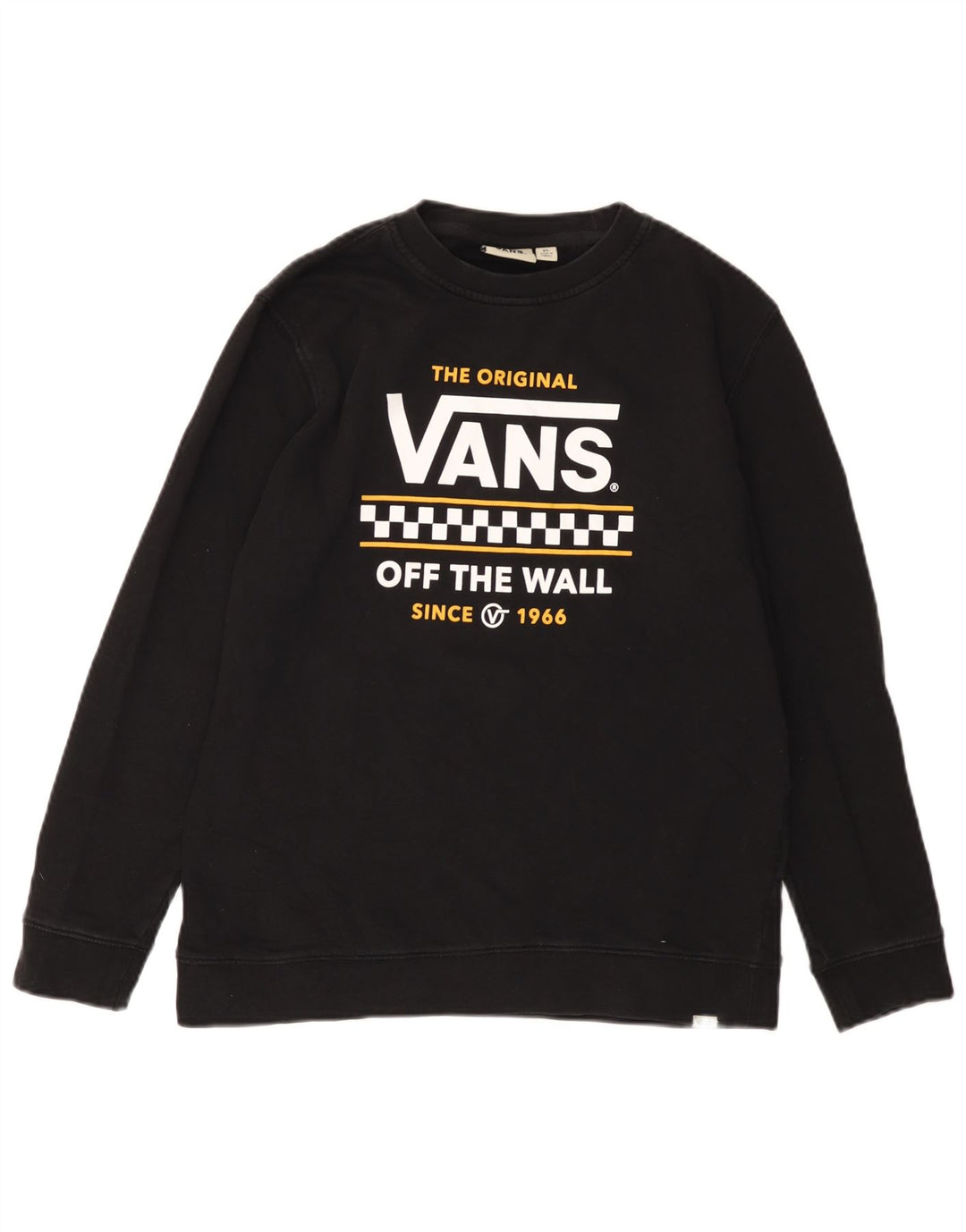 Felpa con grafica Off The Wall da donna VANS UK 18 XL cotone nero