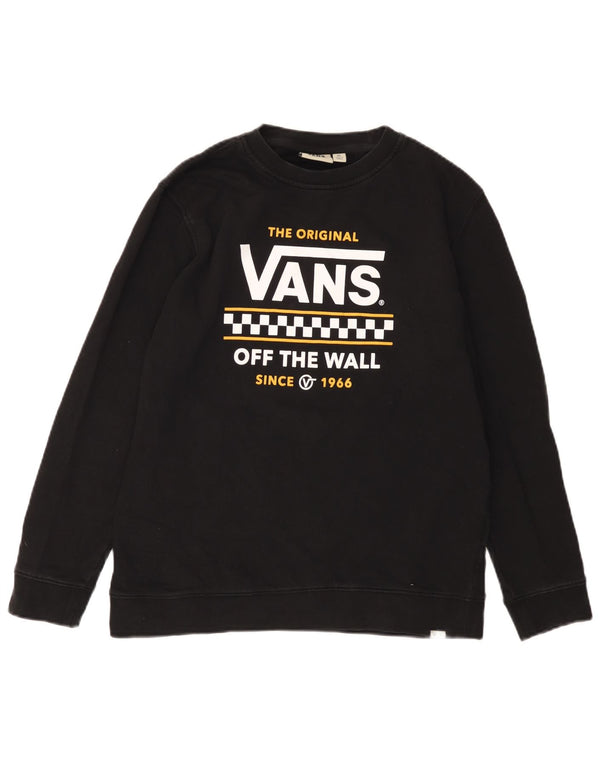Felpa con grafica Off The Wall da donna VANS UK 18 XL cotone nero