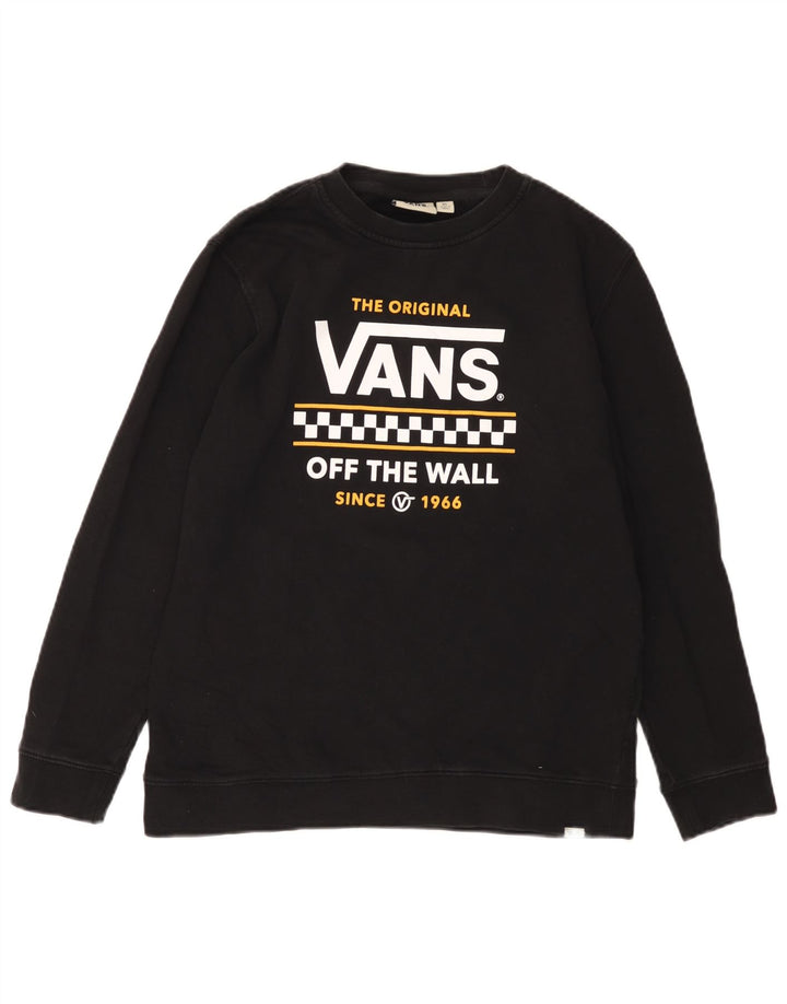 Felpa con grafica Off The Wall da donna VANS UK 18 XL cotone nero