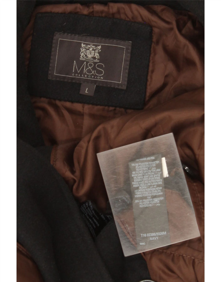 Cappotto da marinaio da uomo Marks & Spencer UK 40 grande poliestere nero