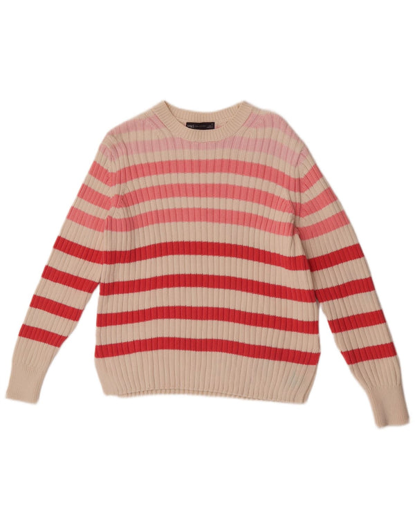 Maglione maglione con scollo a barca da donna Marks & Spencer UK 12 medio multicolore
