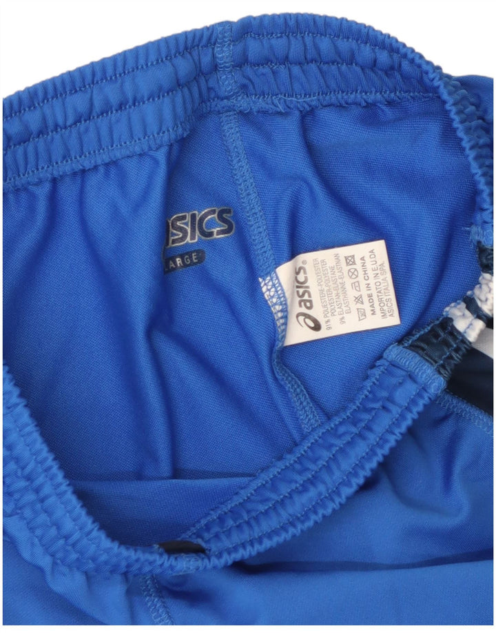 Pantaloncini sportivi da uomo Asics grandi in poliestere color block blu