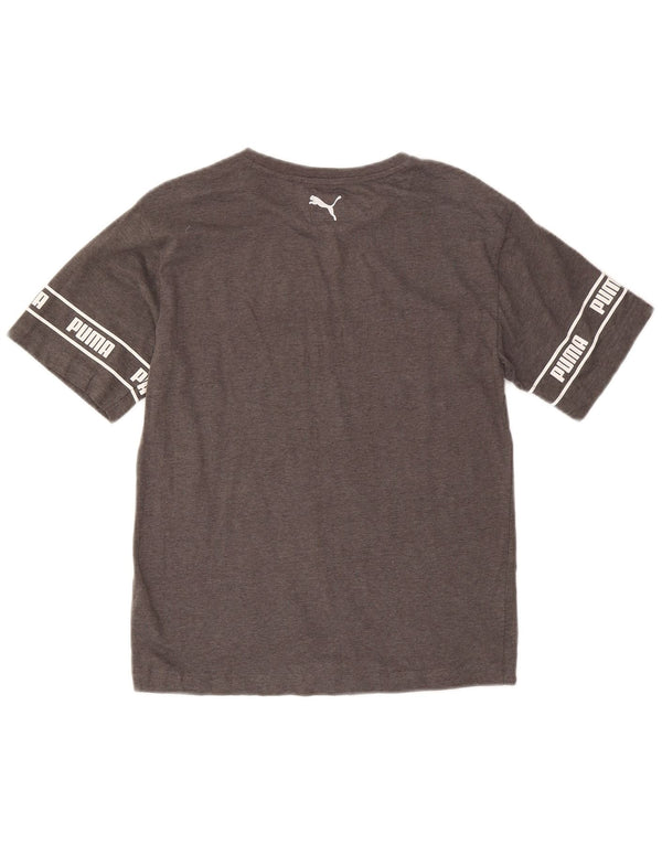 T-shirt grafica da bambino Puma Top 12-13 anni Large in cotone grigio