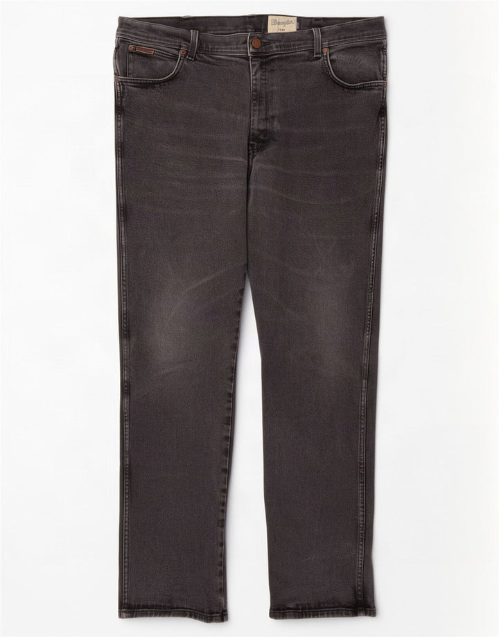 Jeans dritti da uomo Wrangler Texas W40 L34 cotone grigio