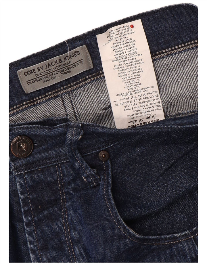 Jeans dritti da uomo Jack & Jones W36 L29 cotone blu navy