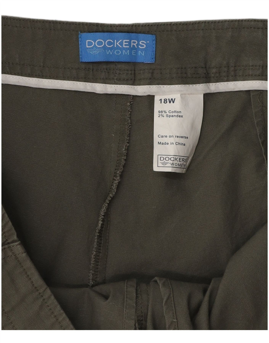DOCKERS Gonna pantalone da donna US 18 2XL Cotone kaki