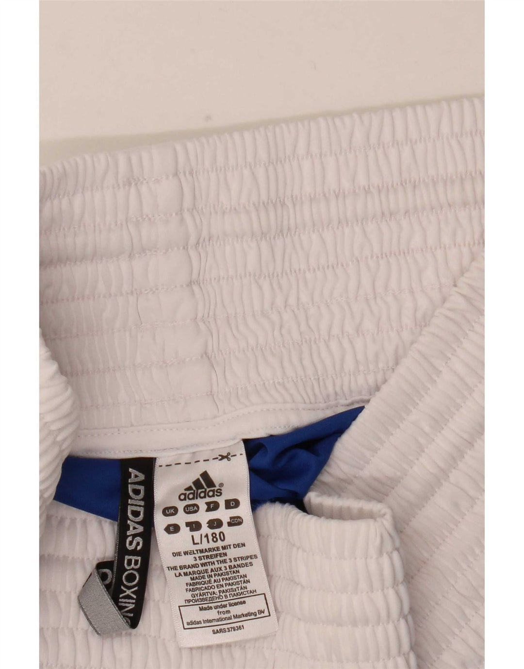 Pantaloncini sportivi da boxe da uomo Adidas, grandi, in poliestere color block blu
