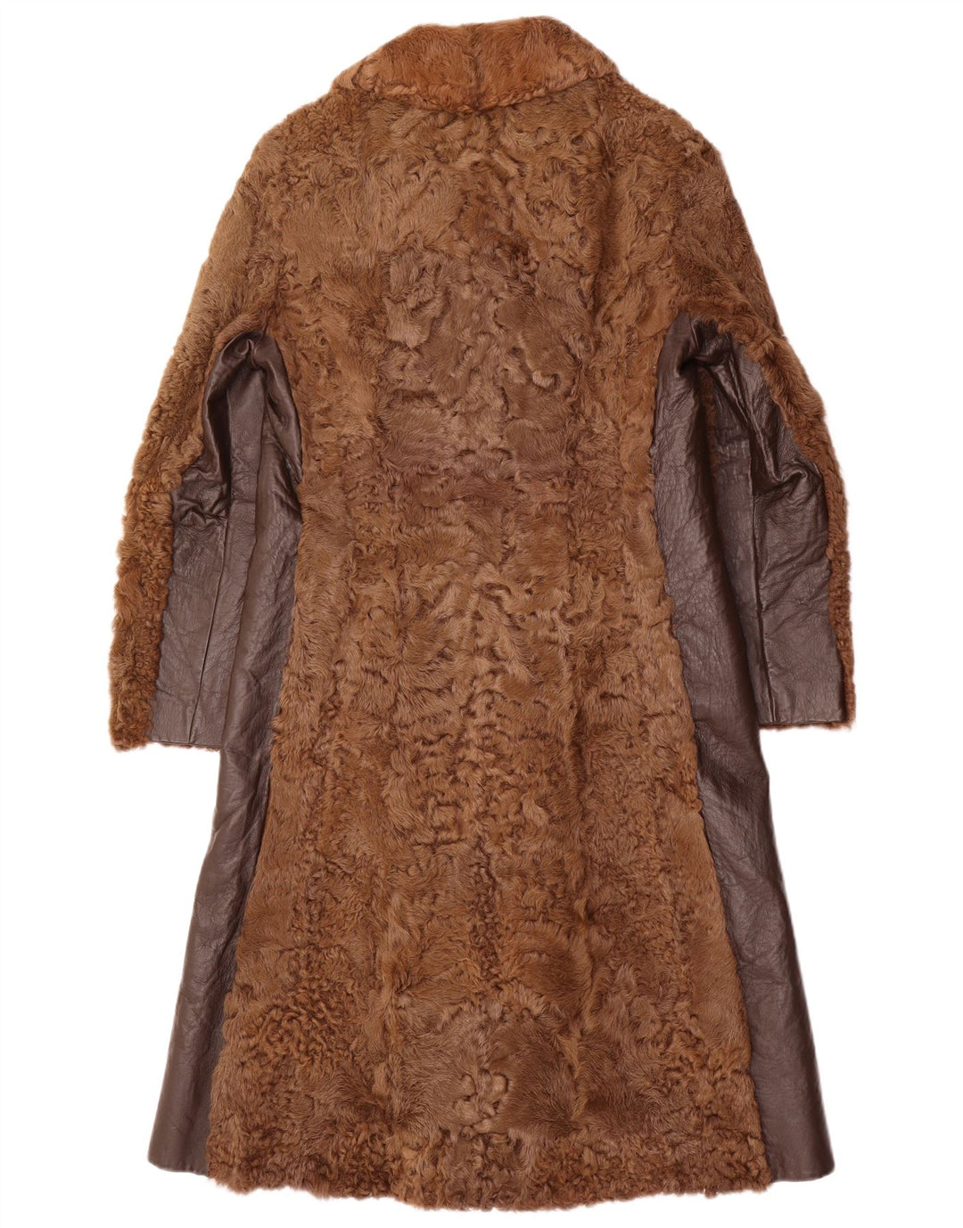 Soprabito in pelliccia da donna VINTAGE UK 10 piccolo marrone