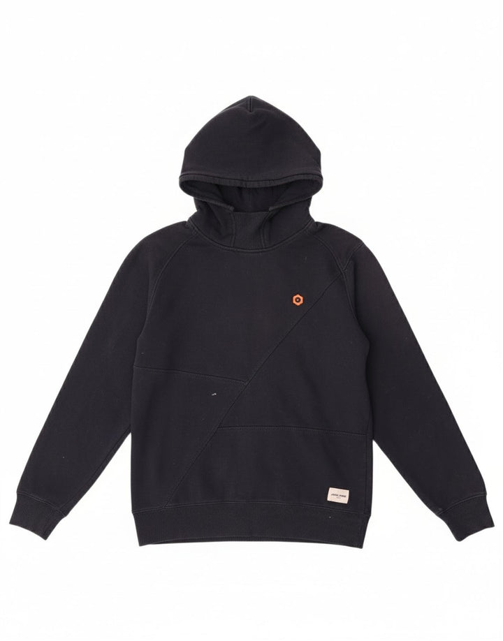 Maglione con cappuccio da uomo Jack & Jones medio in cotone blu navy