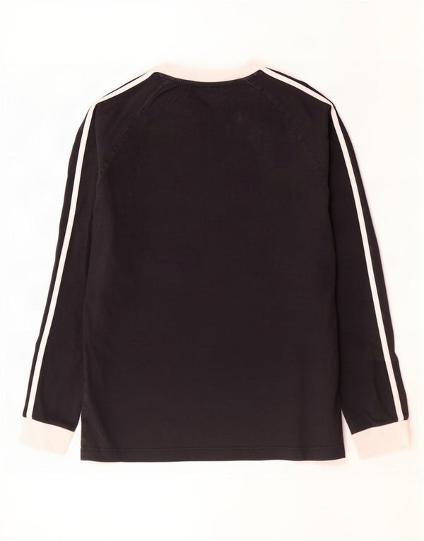 Top Adidas da uomo a manica lunga grande in cotone nero