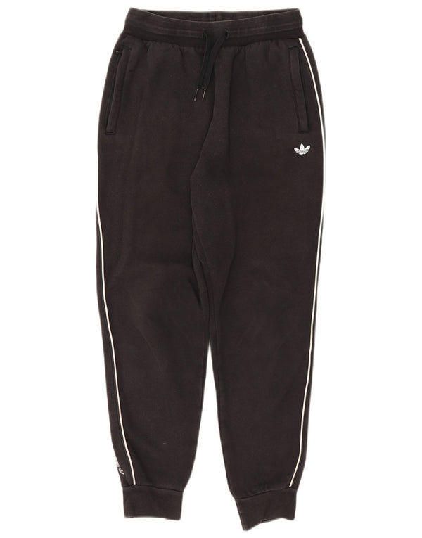 Adidas Boys Tracksuit Trousers Joggers 12-13 Years Black Cotton