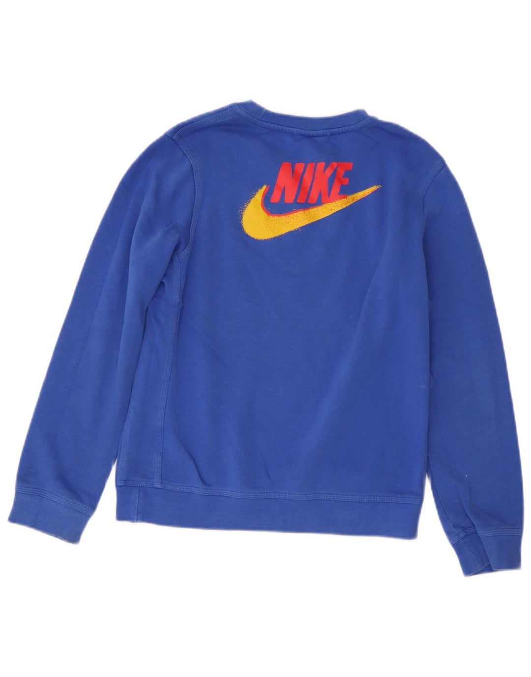 Felpa grafica Nike da bambino, 12-13 anni, grande, in cotone blu