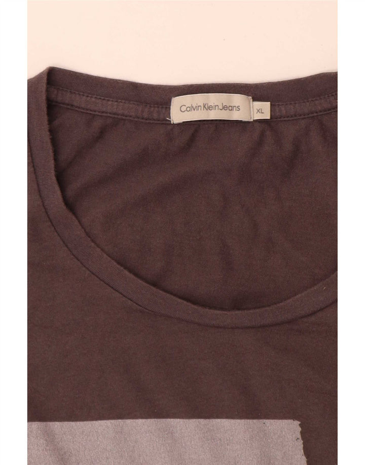 Maglietta grafica da uomo Calvin Klein Jeans Top XL Grigia
