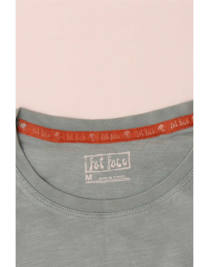 Fat Face Top grafico da uomo a maniche lunghe in cotone verde medio