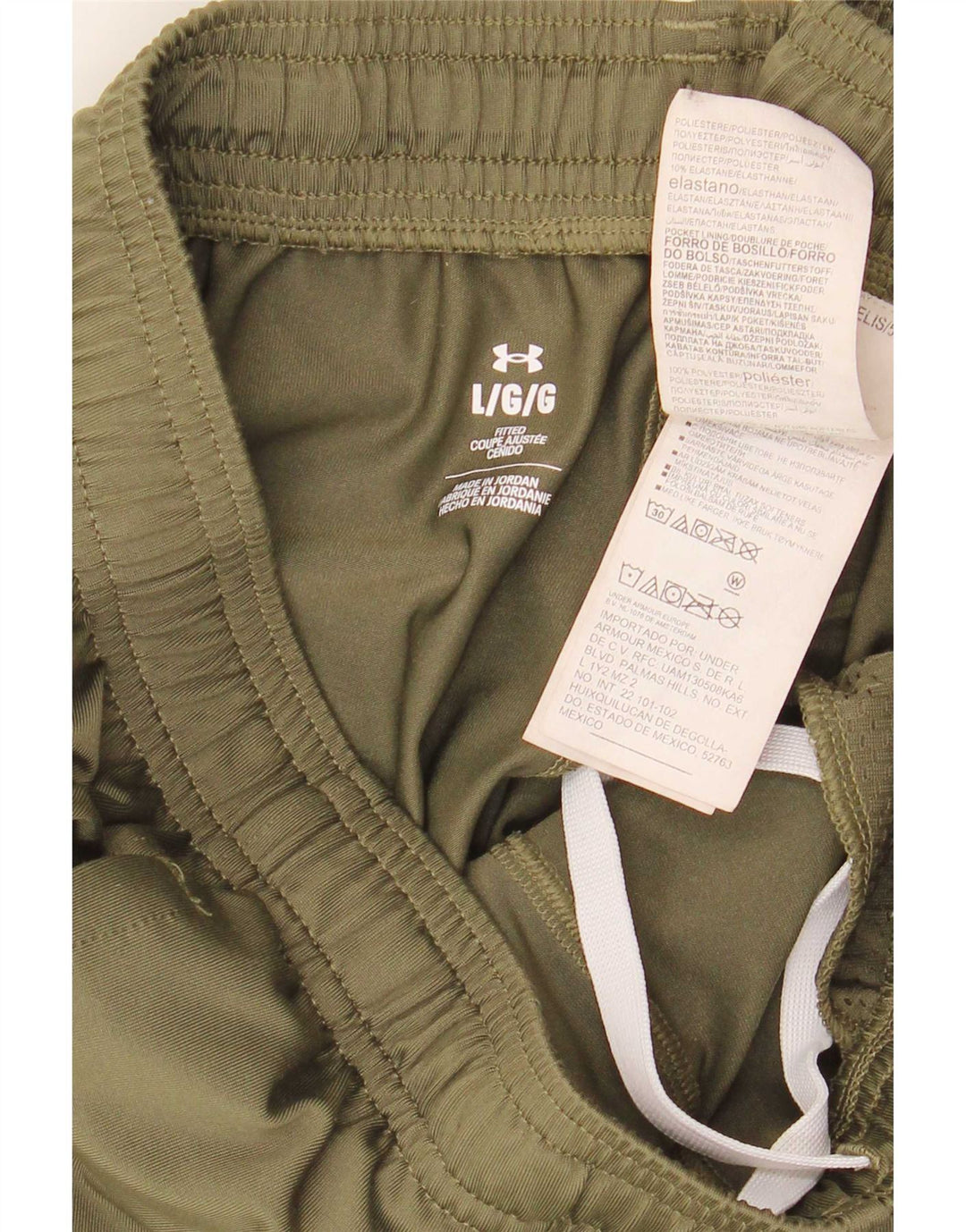 Pantaloni da tuta da uomo Under Armour Large in poliestere kaki