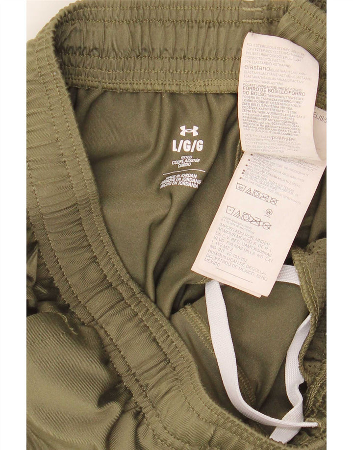 Pantaloni da tuta da uomo Under Armour Large in poliestere kaki