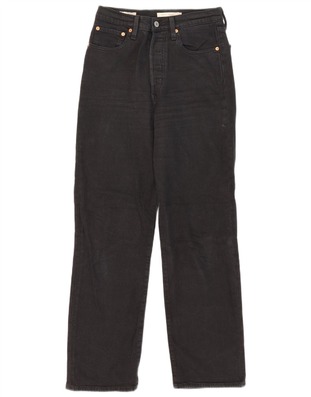 Jeans dritti Ribcage da donna Levi's W27 L29 cotone nero