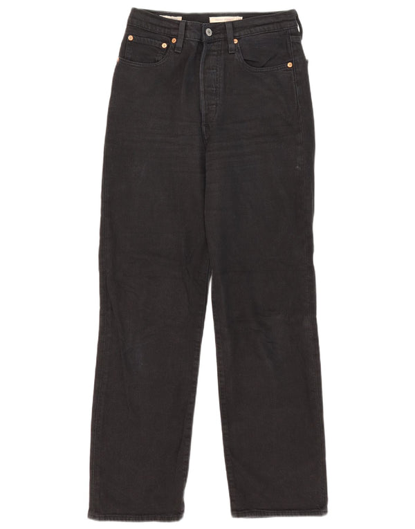 Jeans dritti Ribcage da donna Levi's W27 L29 cotone nero