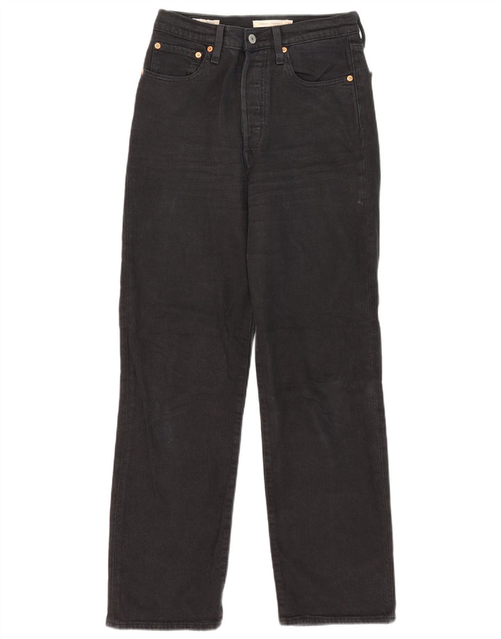 Jeans dritti Ribcage da donna Levi's W27 L29 cotone nero