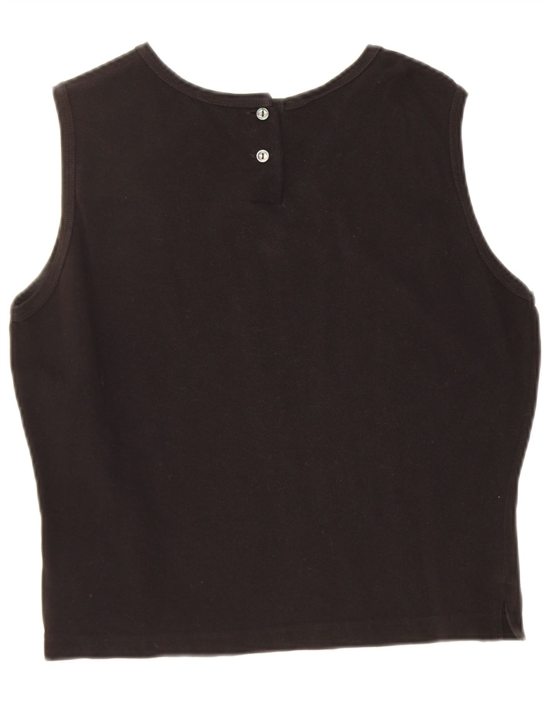 LACOSTE Womens Crop Vest Top Size 44 Large Black