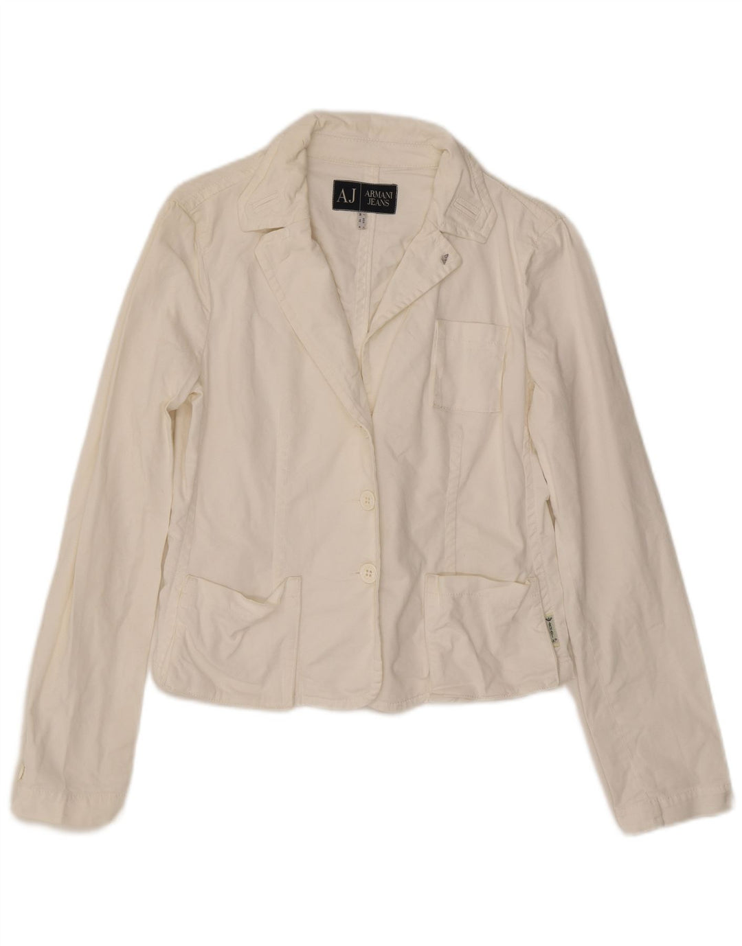 Giacca blazer da donna a 3 bottoni Armani UK 16 grande bianca