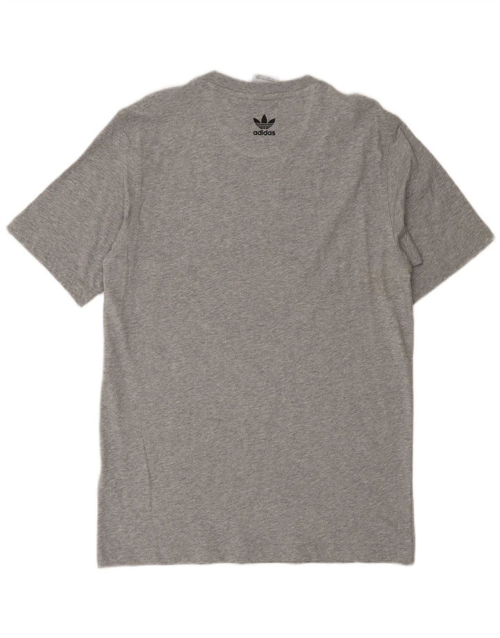T-shirt grafica da uomo ADIDAS Top piccolo in cotone chiazzato grigio