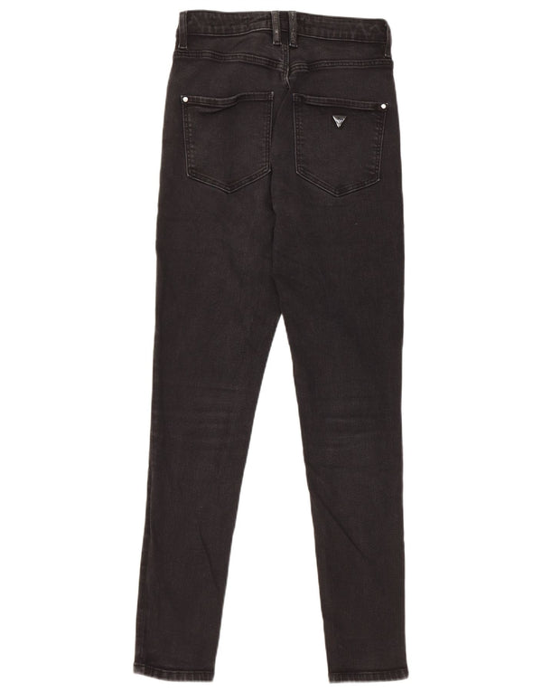Jeans Guess da donna super skinny a vita alta W26 L27 cotone nero