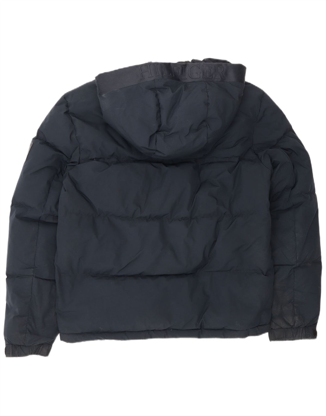 Giacca imbottita con cappuccio da uomo Tommy Hilfiger UK 38 poliestere medio blu navy