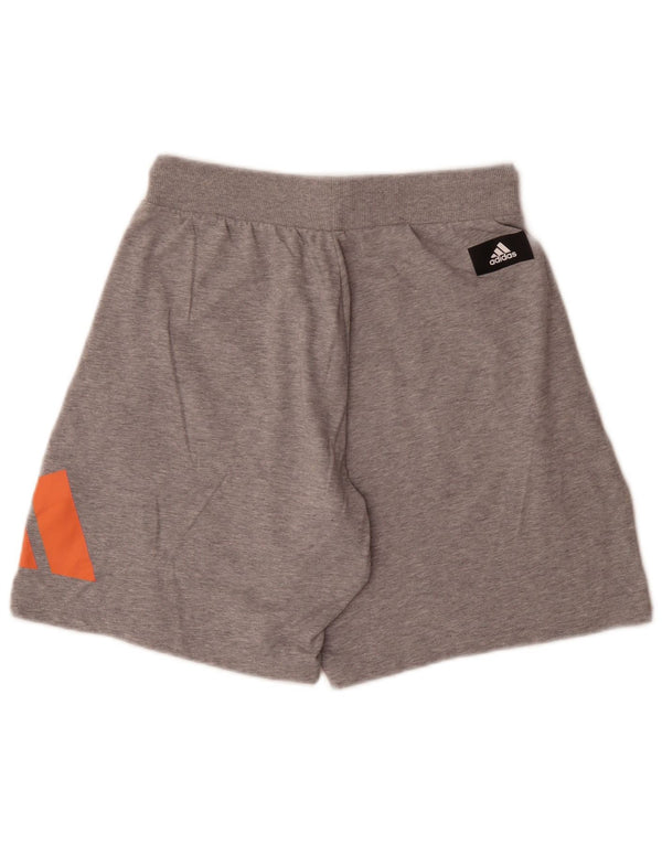 Pantaloncini sportivi Adidas da donna con vestibilità rilassata grafica UK 14 cotone grigio medio