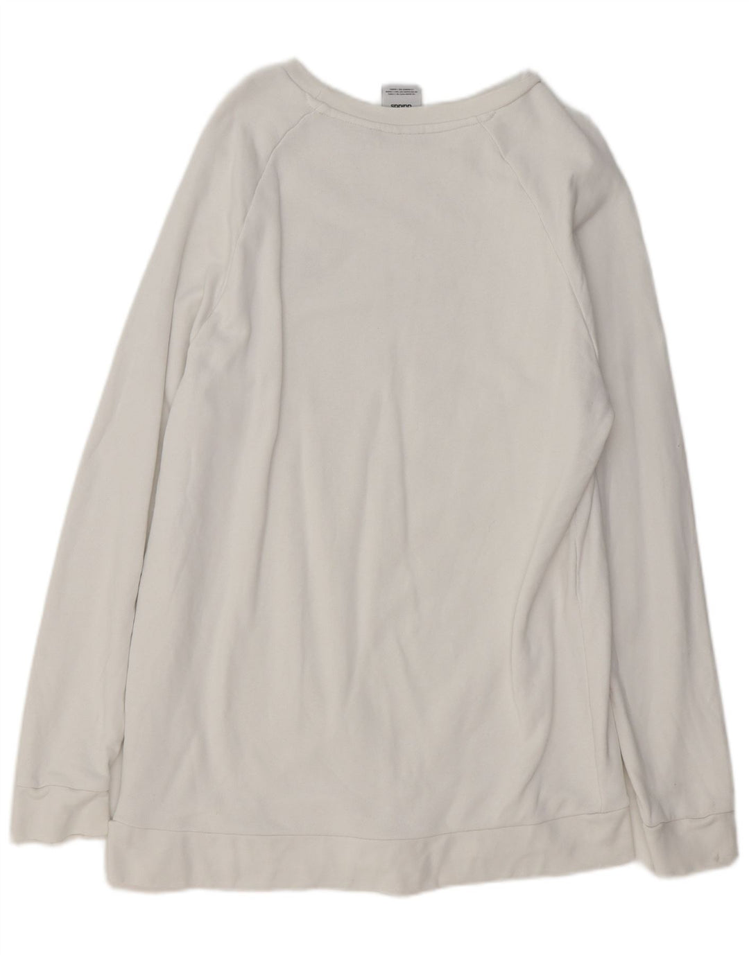 Felpa da uomo ADIDAS maglione grande cotone bianco