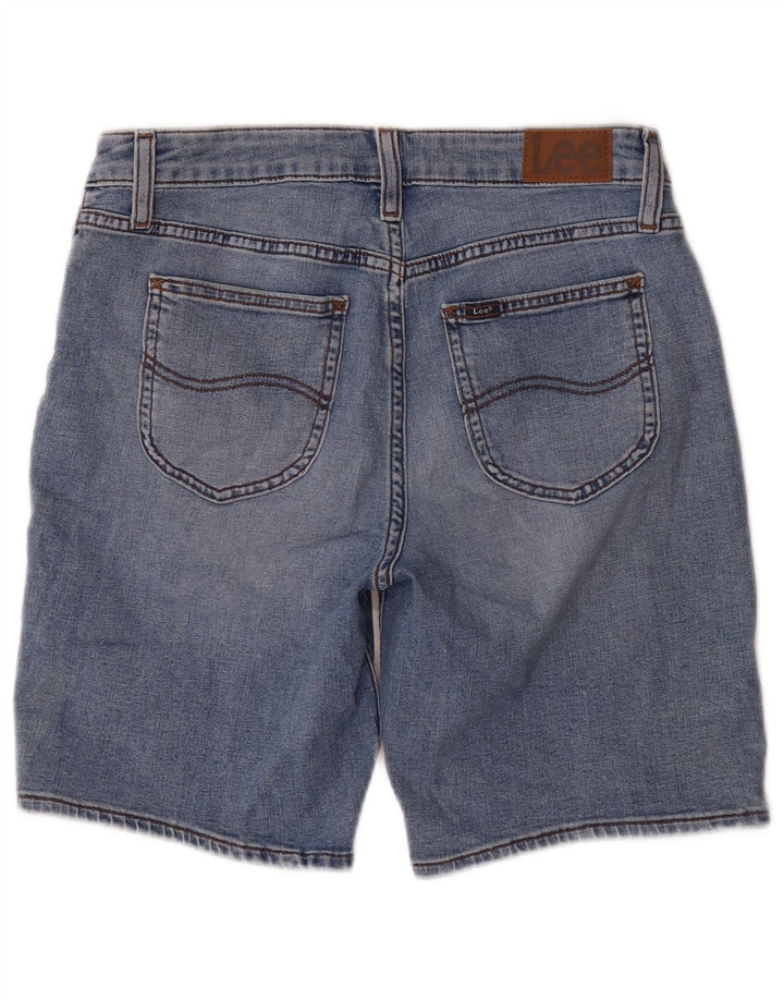 Bermuda Lee da donna a vita media con vestibilità regolare US 10 Large W30 in cotone blu