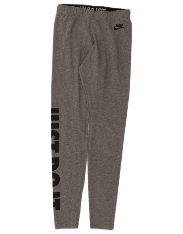 Leggings grafici da donna Nike UK 8 piccolo cotone chiazzato grigio