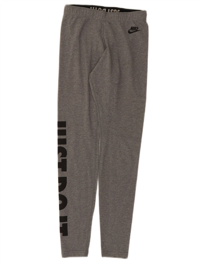 Leggings grafici da donna Nike UK 8 piccolo cotone chiazzato grigio