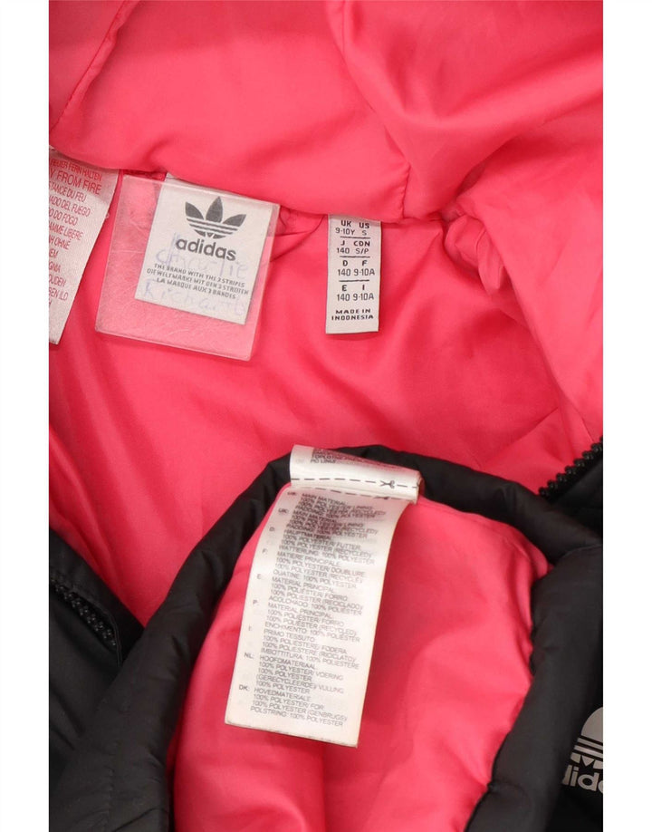 Giacca imbottita con cappuccio Adidas bambina 9-10 anni in poliestere grigio