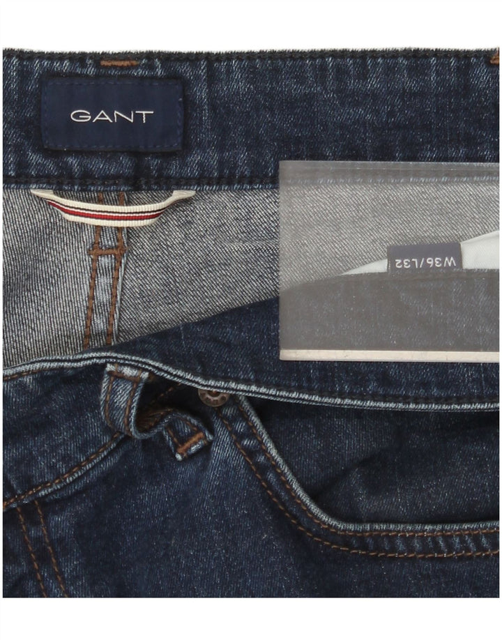 Jeans dritti da uomo GANT W36 L32 cotone blu navy
