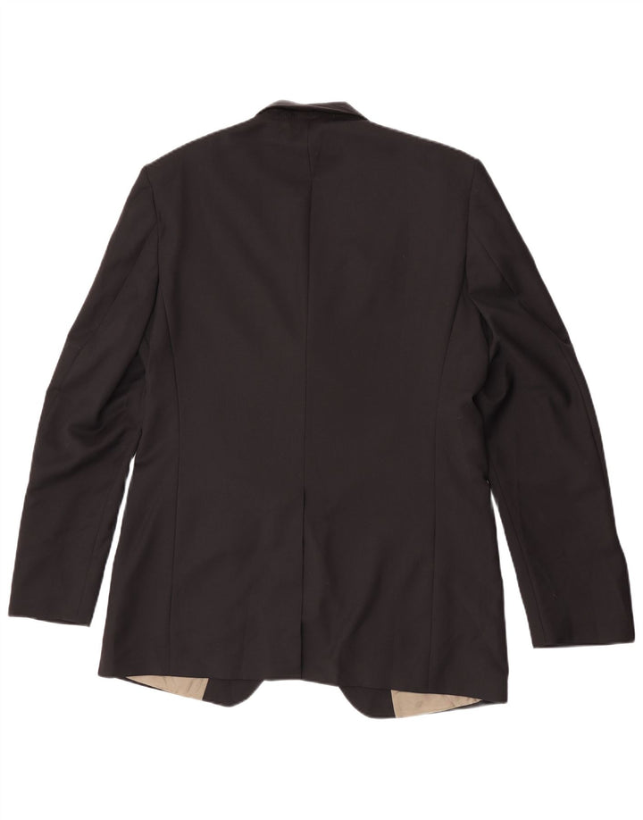 Giacca blazer slim fit a 3 bottoni Marks & Spencer da uomo UK 40 media nera