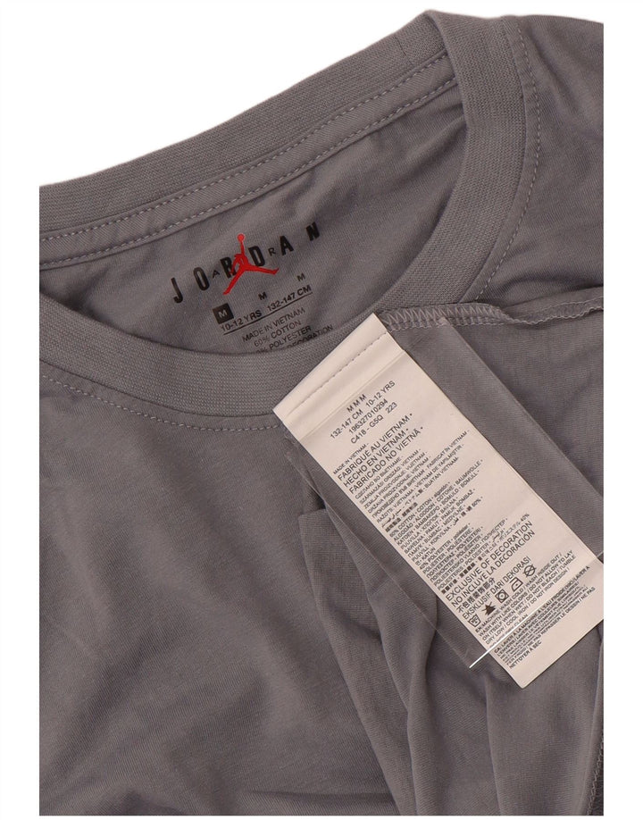 T-shirt JORDAN per ragazzi 10-11 anni in cotone tie dye grigio medio