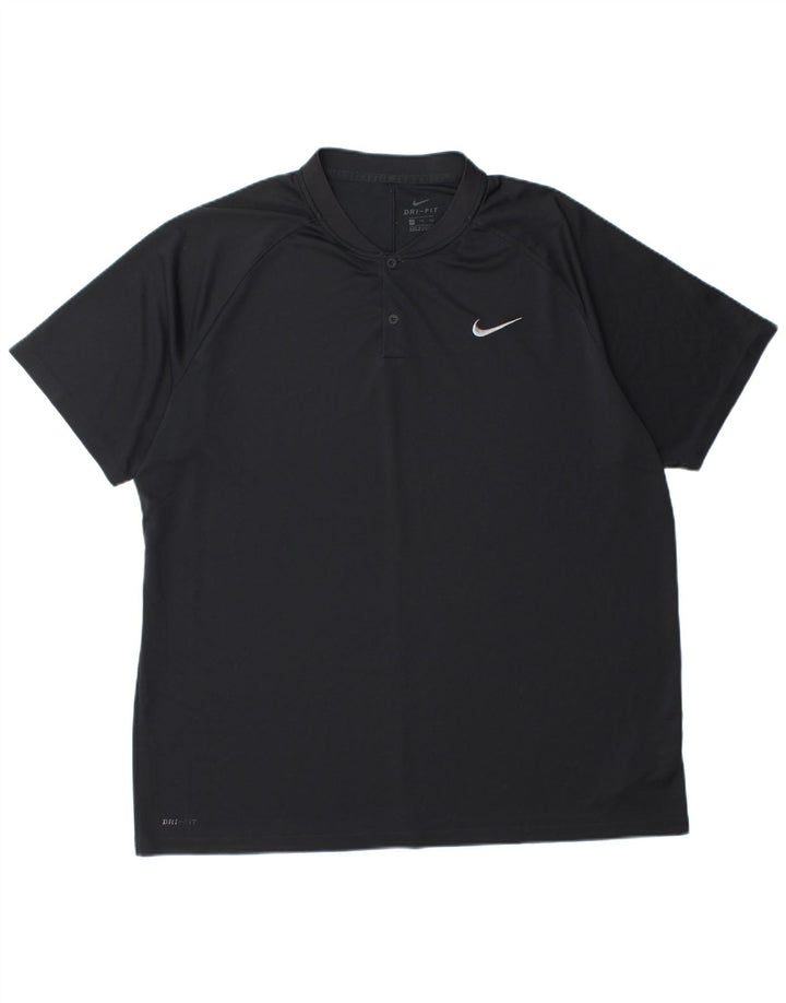 T-shirt Nike Dri Fit da uomo 2XL nera in poliestere