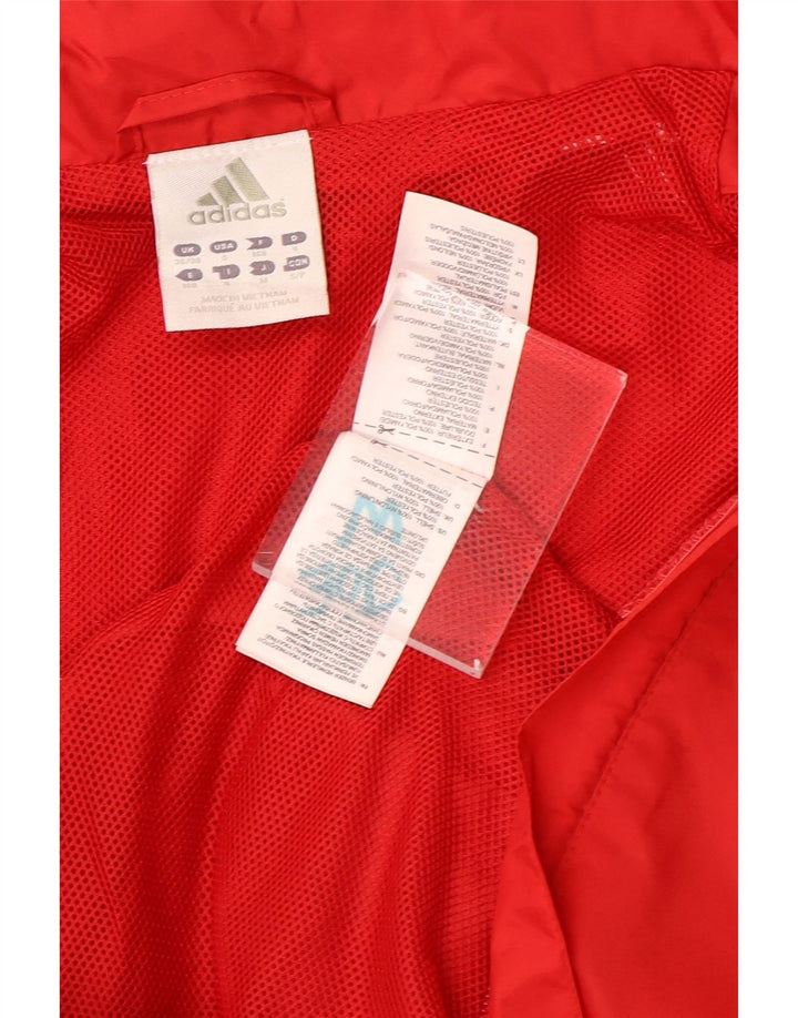 Giacca a vento da uomo Adidas piccola in nylon rosso