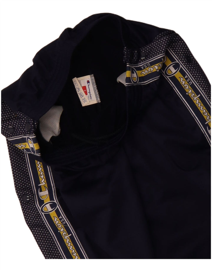 Pantaloni da tuta con grafica Champion USA da uomo, piccoli, in poliestere blu navy