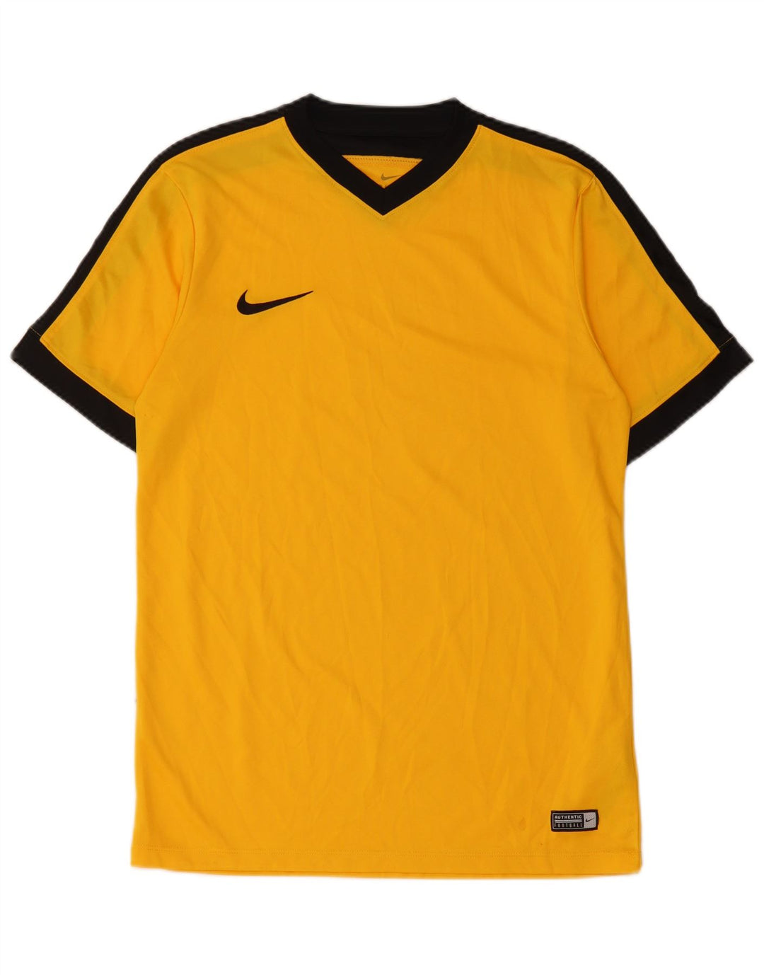 T-shirt Nike da uomo Dri Fit, top in poliestere color block giallo medio
