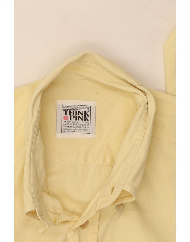 Camicia da uomo Think Pink grande gialla