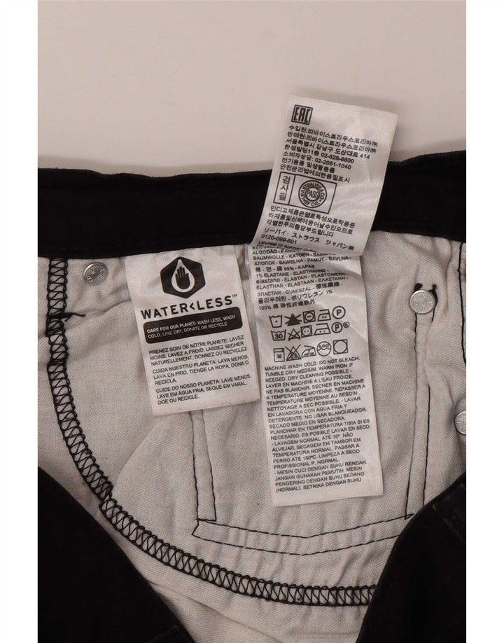 Levi's Uomo 502 Jeans affusolati W36 L32 Cotone Nero
