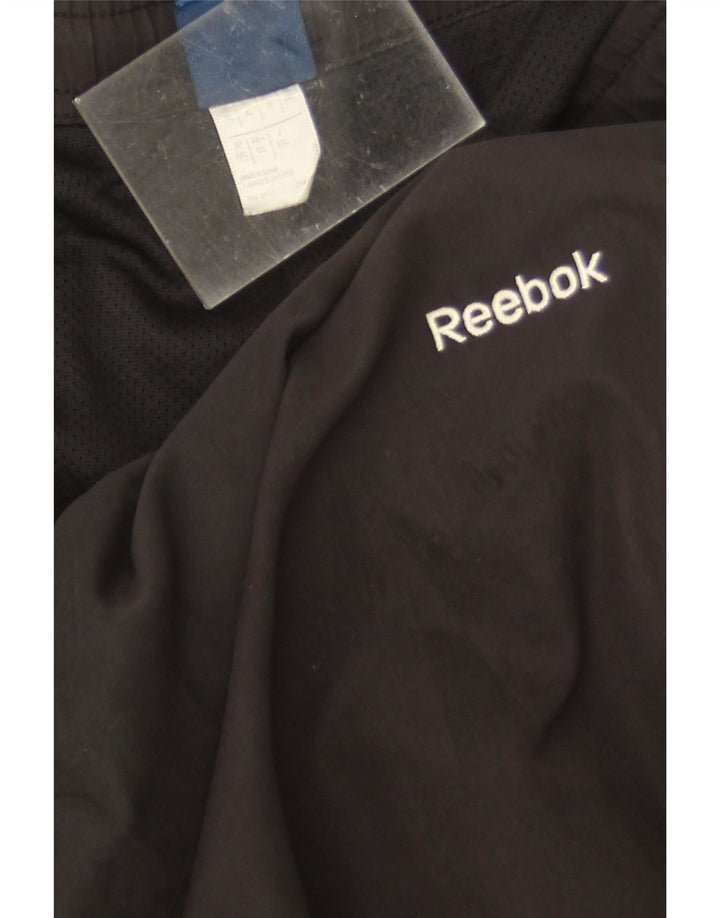 Pantaloni da tuta Reebok da uomo XL in poliestere color block nero