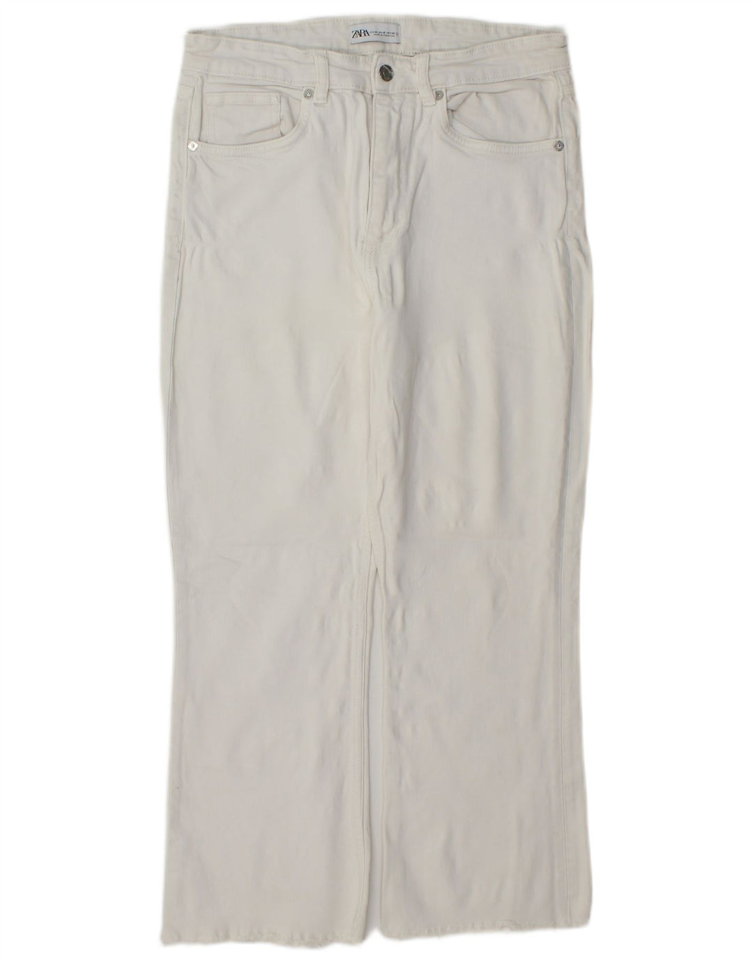 Pantaloni corti dritti da donna Zara grandi W32 L25 bianchi