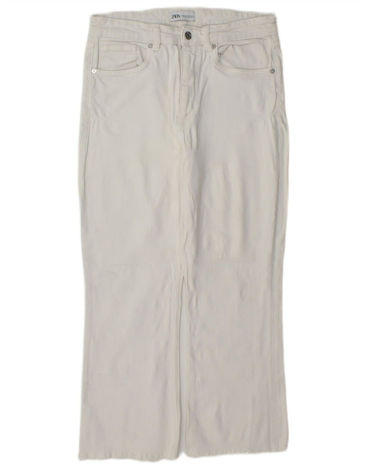 Pantaloni corti dritti da donna Zara grandi W32 L25 bianchi