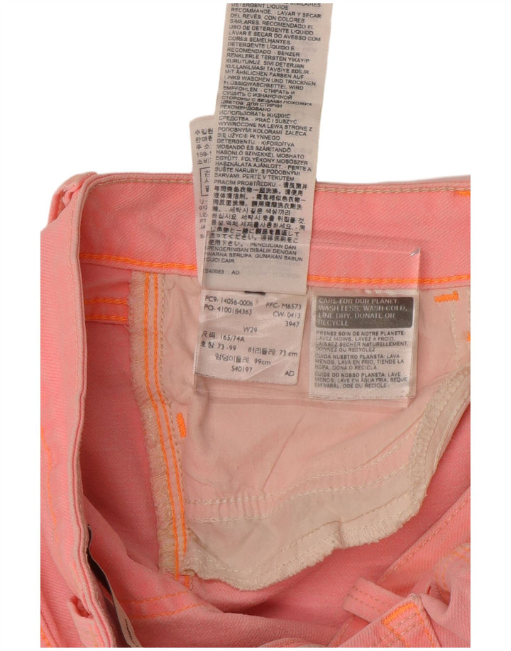 Jeans skinny legging corto da donna LEVI'S W29 L25 cotone rosa