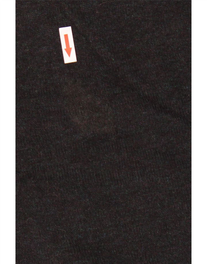 Maglione maglione girocollo da uomo Marks & Spencer grande lana nera