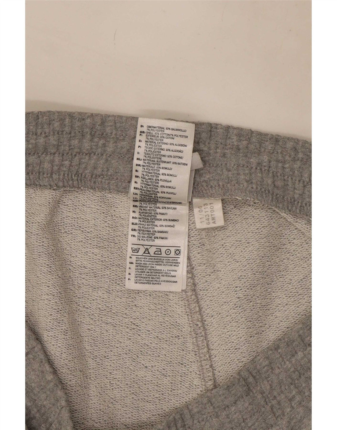 Pantaloni da tuta da uomo Adidas Large in cotone chiazzato grigio