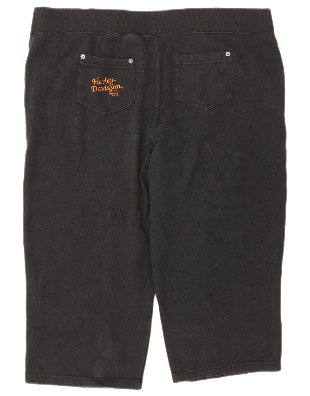 Pantaloni casual Capri da donna Harley Davidson Large W40 cotone nero